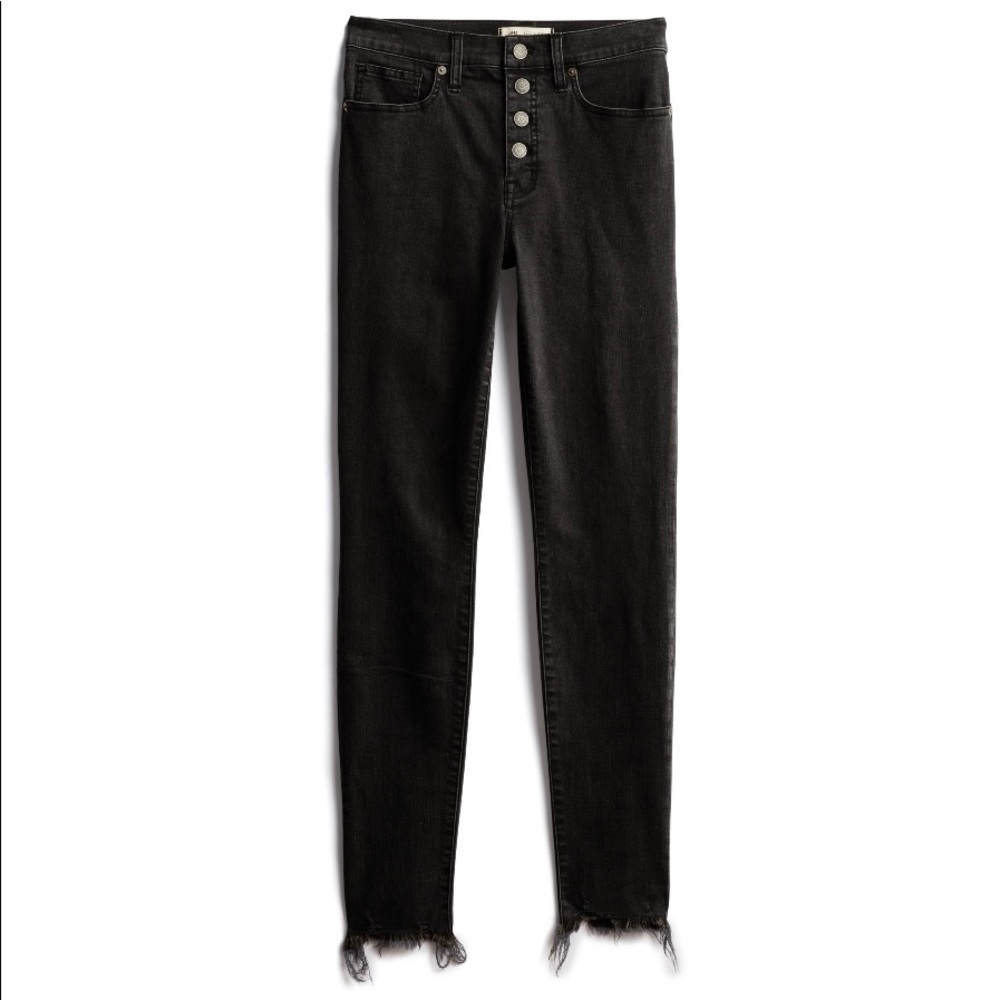 MADEWELL 9" High Rise Skinny Jean Button Through